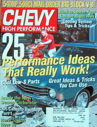 CHEVY HIGH PERFORMANCE 1999 AUG - 427 '69 BISCAYNE